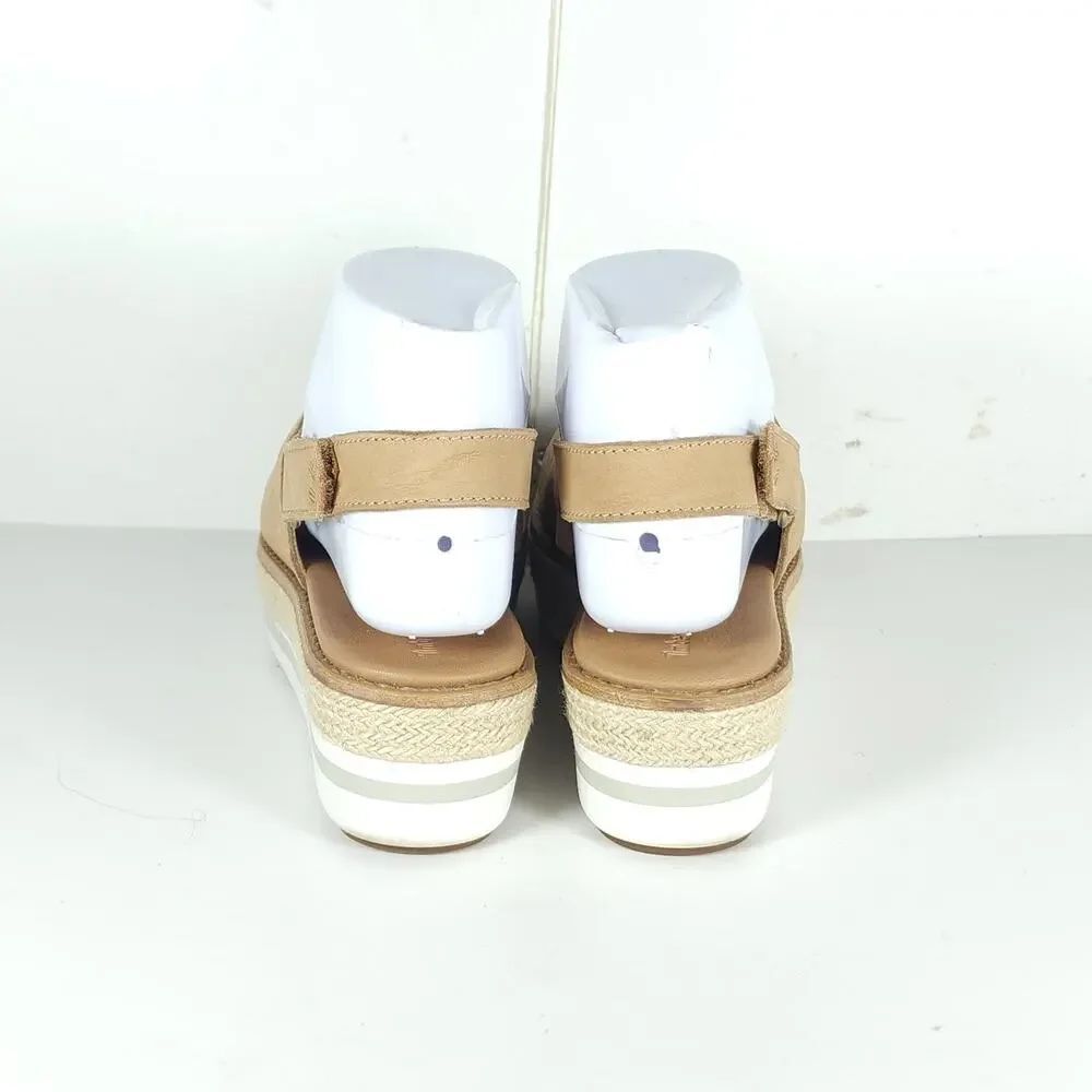 Timberland Emerson Point Women's US6 Tan Leather Wedge Slingback Sandals - Picture 10 of 16